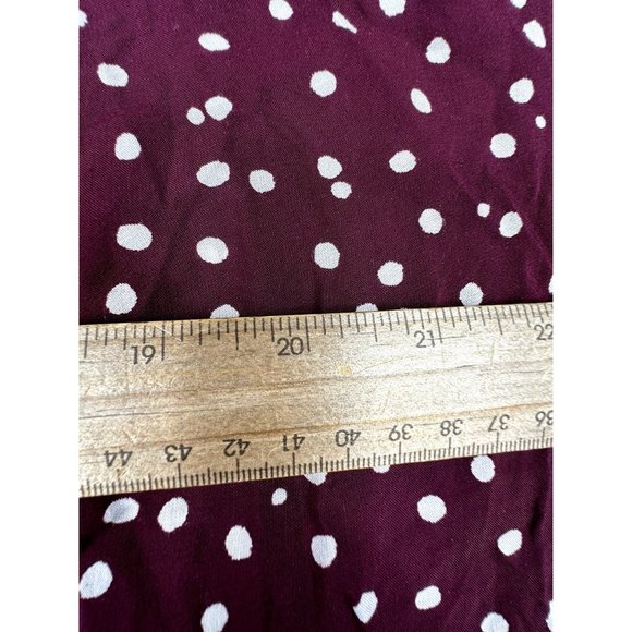 Anthropologie Maeve Polka Dot Blouse size Medium Maroon/White - Picture 6 of 7